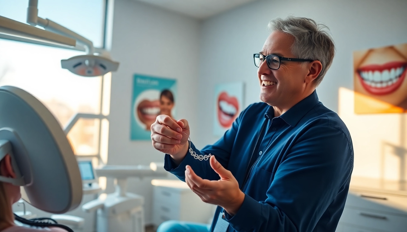 Orthodontist Myrtle Beach assessing dental health in a modern clinic for optimal patient care.